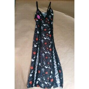 Avidlove Lingerie Maxi Dress Womens XL Black Haloween Lace Sleepwear Nightie